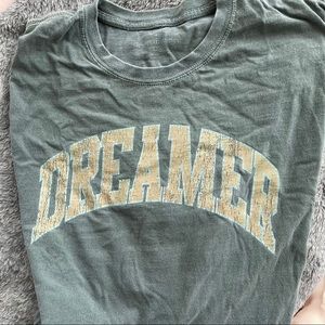 Green oversized dreamer tshirt